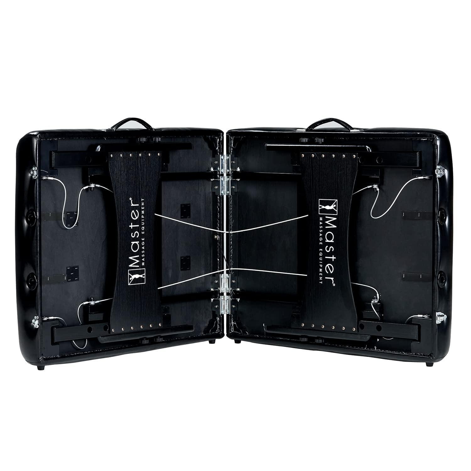 Master Massage Master Massage 30" Galaxy Professional Portable Massage Table Package with Accessories in Black - Memory Foam Cushioning - Tattoo Table- Spa Salon Beauty Facial Bed