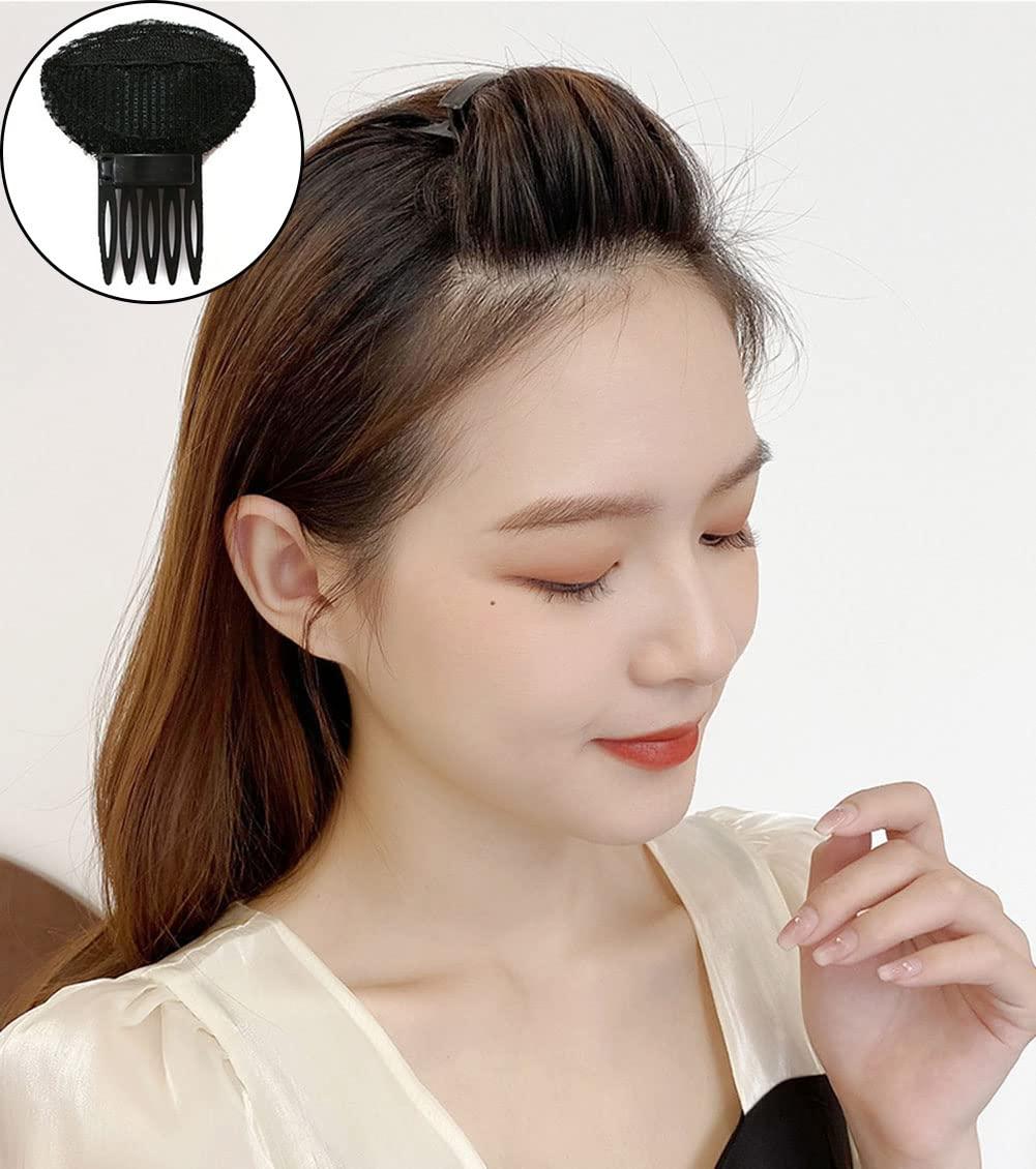 vipolish 8 PCS Black Hair Bump It Up Inserts Set for Women - Sponge Bases, Combs, Clips, and Extensions Accessories for Heightening Hairstyles