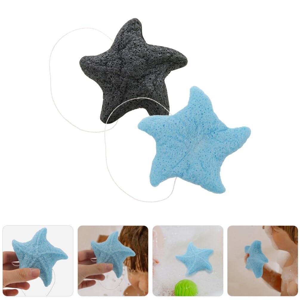 Baluue Baluue 2pcs Baby Sponge for Bathing Cute Star Shaped Kids Bath Sponges Shower Sponges Bath Sponge Bathroom Accessories for Infants