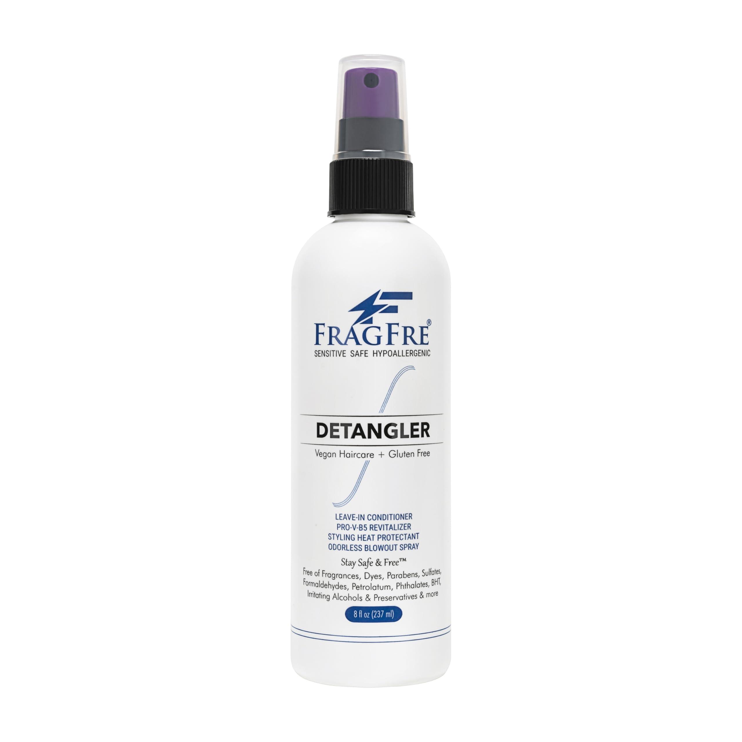 FRAGFRE FRAGFRE Hair Detangler Spray, 8 oz - Leave in Conditioner for Sensitive Skin and Scalp - Styling Heat Protectant Spray - Gluten Free Vegan Cruelty Free