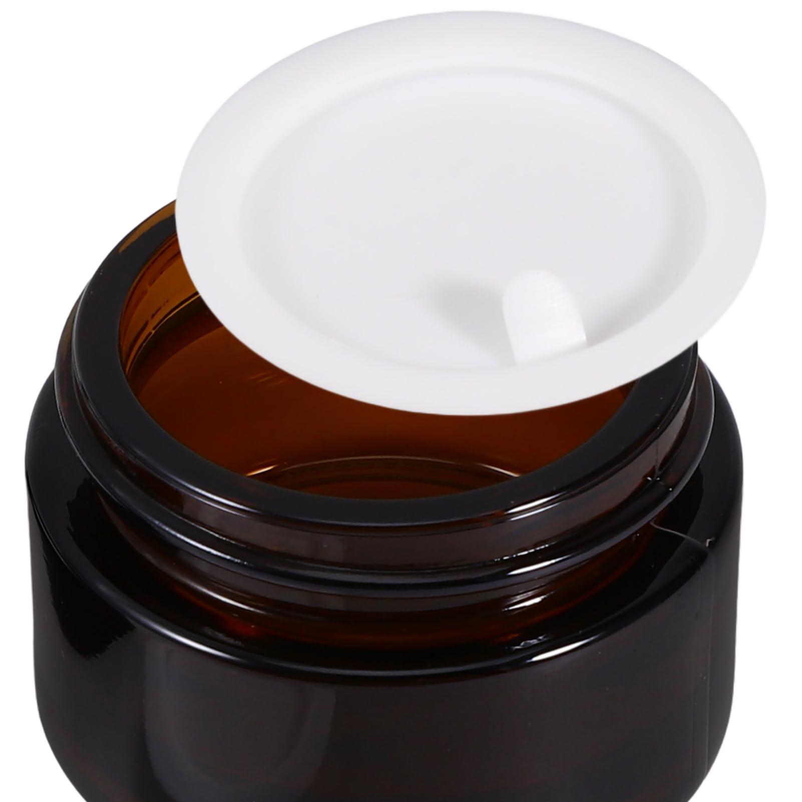 BUGUUYO BUGUUYO Body Butter Containers Cream Jars Travel Size 6pcs Skincare Jars Black Caps Refillable