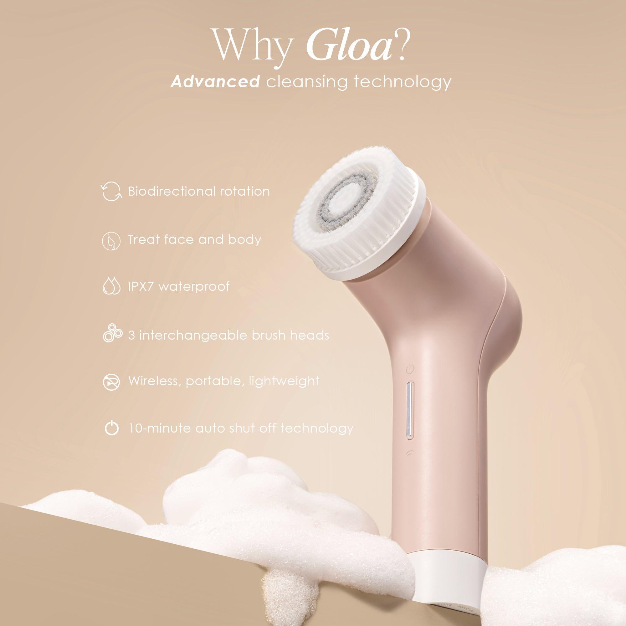 Project E Beauty Gloa Face and Body Cleansing Brush by Project E Beauty | 3 Cleaning Brushes | Pore Cleaner | Scrub Brushes for Cleaning | Exfoliate for Face & Body | Brush Cleaner for Body | Waterproof Skin Care Kit