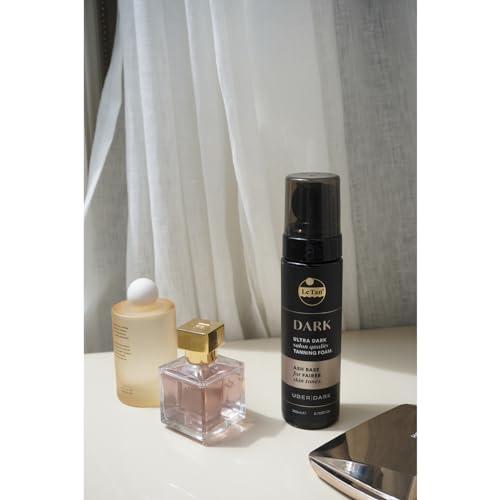 Le Tan Tanning Foam Self Tan Mousse | Self Tanner Foam Ultra Dark Salon Quality Moisturizes & Hydrates for Streak Free Long Lasting Result, No Fake Tan Smell 6.7oz Dark Cool - Brown Tan (Dark Ash)