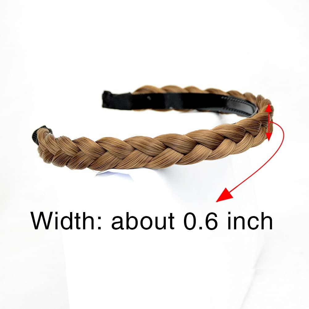 Oplira Oplira Braided Headband With Teeth Braids Hairband With Tooth Synthetic Hair Band Plaited Hairband For Women (Dirty Blonde)