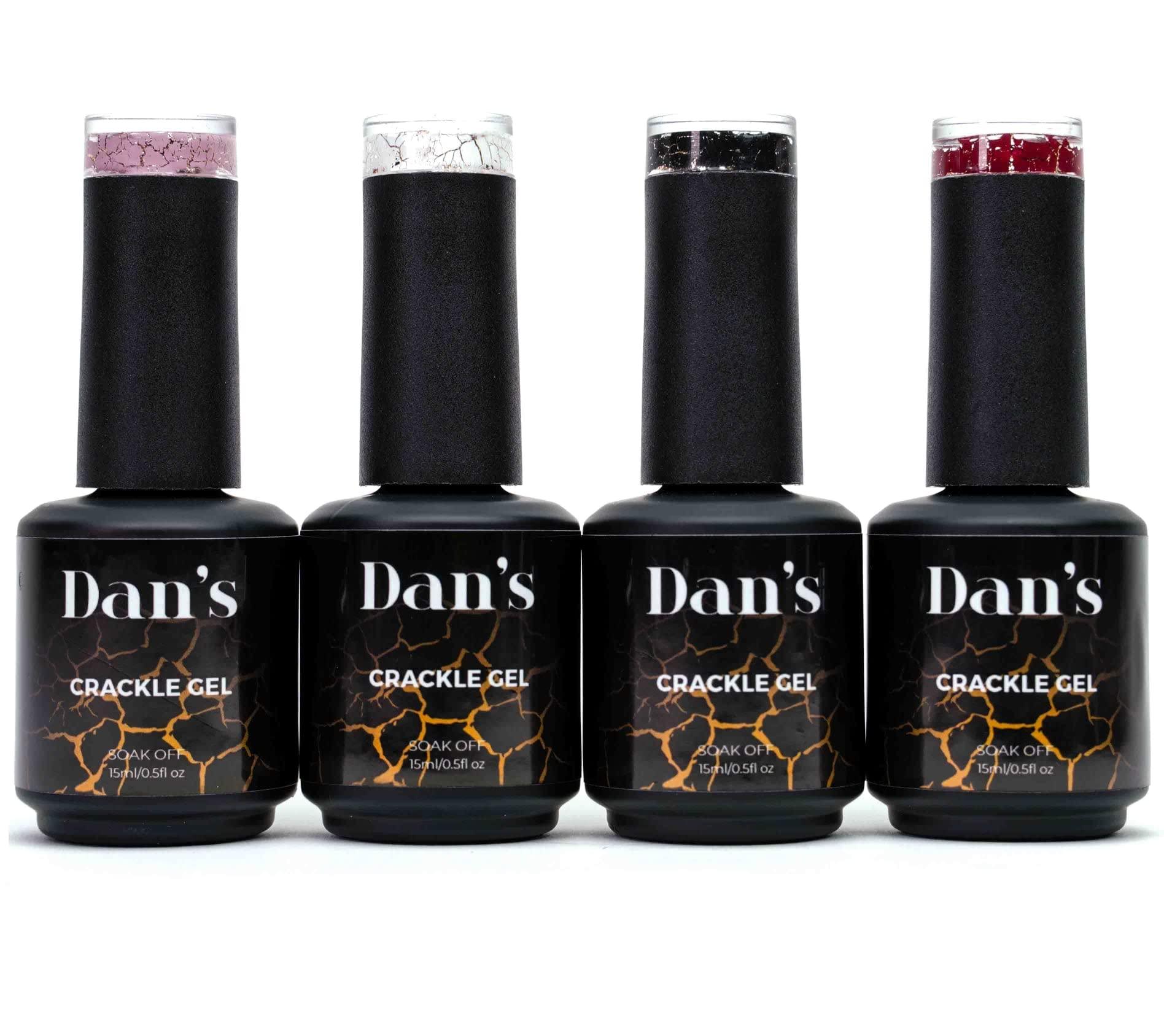 Dan's Nails Dan's Nails 15ml Valentine Red Crackle Effect for Gel Polish. Soak Off UV/LED for Professional Salon Nail Tech or Home Nail Art