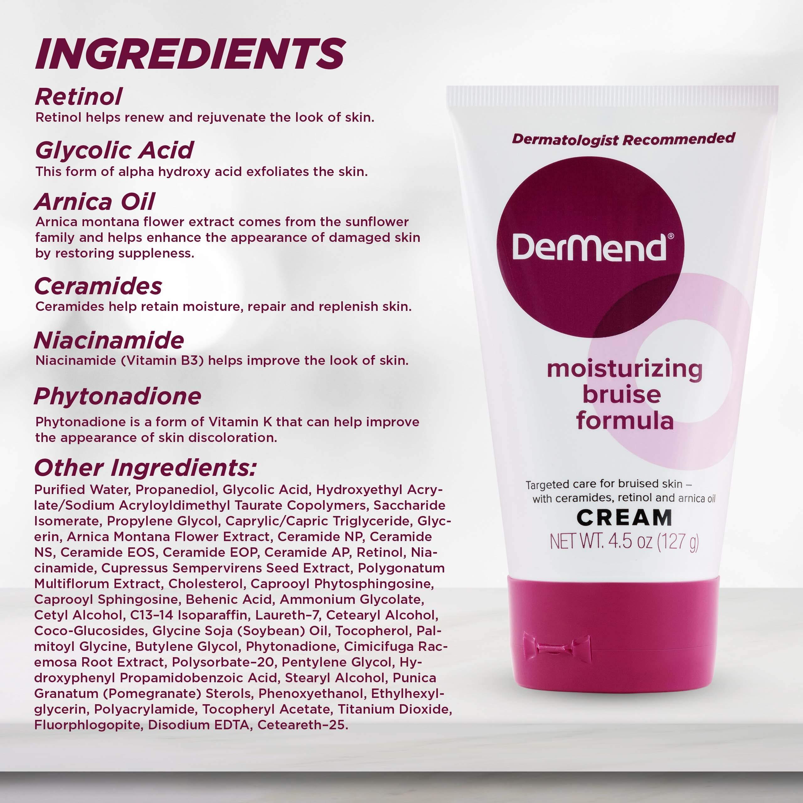 Dermend Dermend Arnica Bruise Cream with Vitamin K - Moisturizer for Bruising on Arms, Legs & Hands - 4.5 Oz