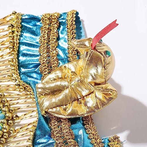 Zaldita Zaldita Women\'s Egyptian Costume Accessory Headband Snake Beaded Headpiece for Women Girls Gold B One Size