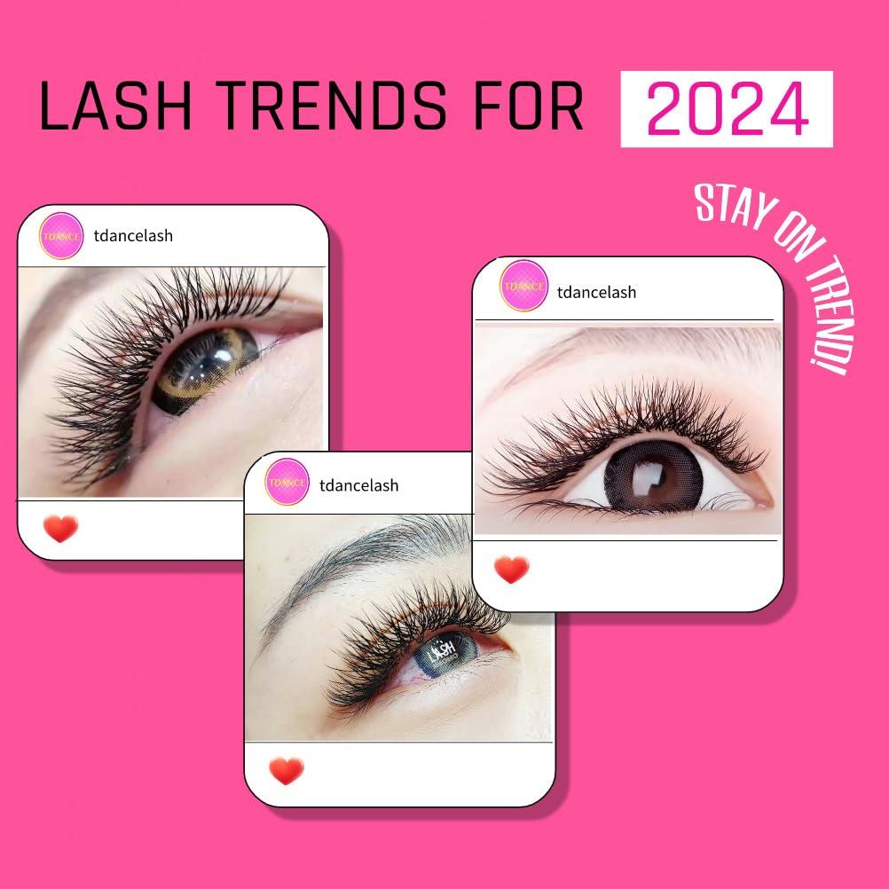 TDANCE TDANCE Classic Lashes D Curl 0.05mm Thickness 14-19mm + YY Eyelash Extensions C Curl 0.07mm Thickness 8-15mm