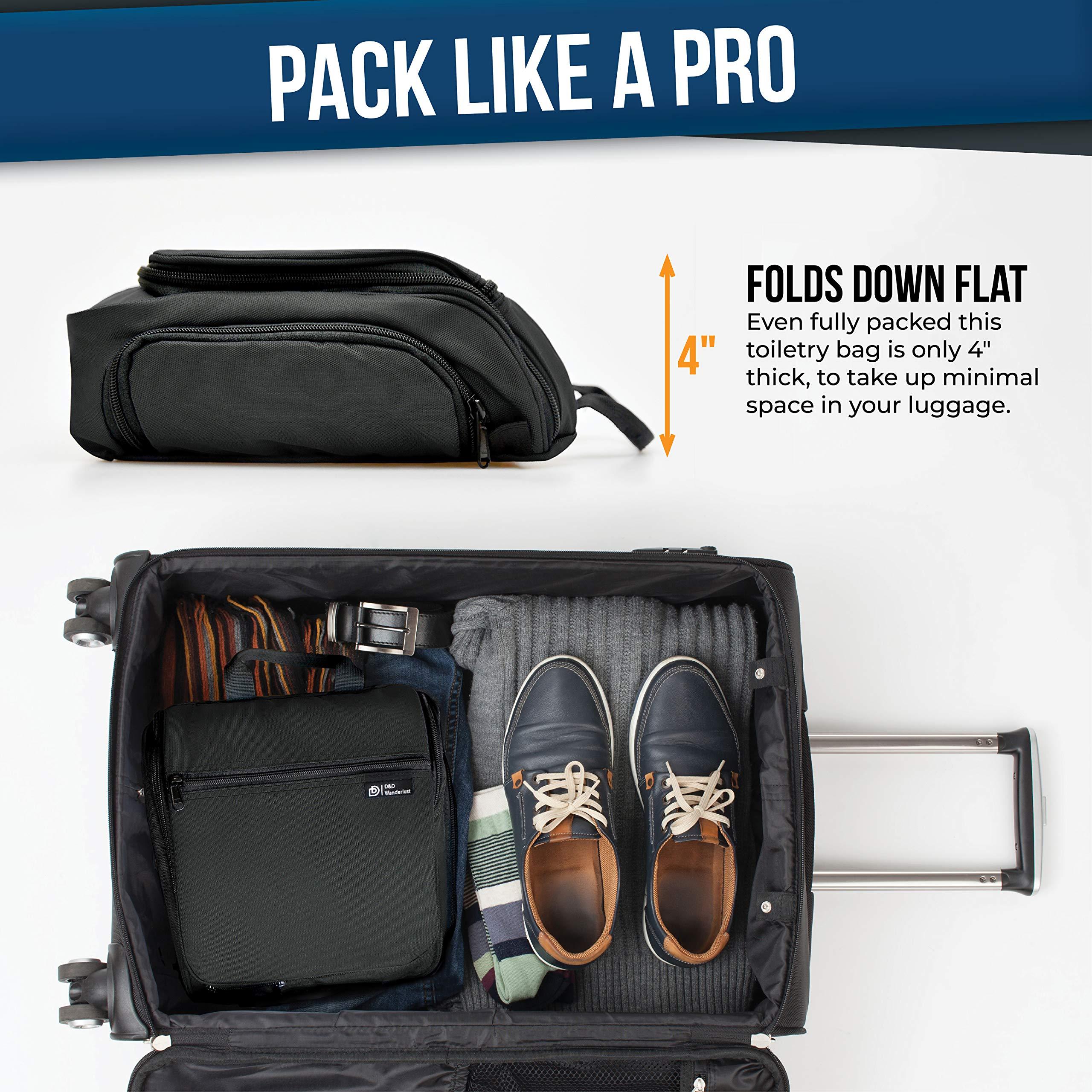 DD D&D Wanderlust D&D Hanging Travel Toiletry Bag for Men and Women  Large Cosmetics, Makeup and Toiletries Organizer Kit with 10 Compartments, YKK Zippers, XXL Metal Swivel Hook, Water-Resistant Nylon