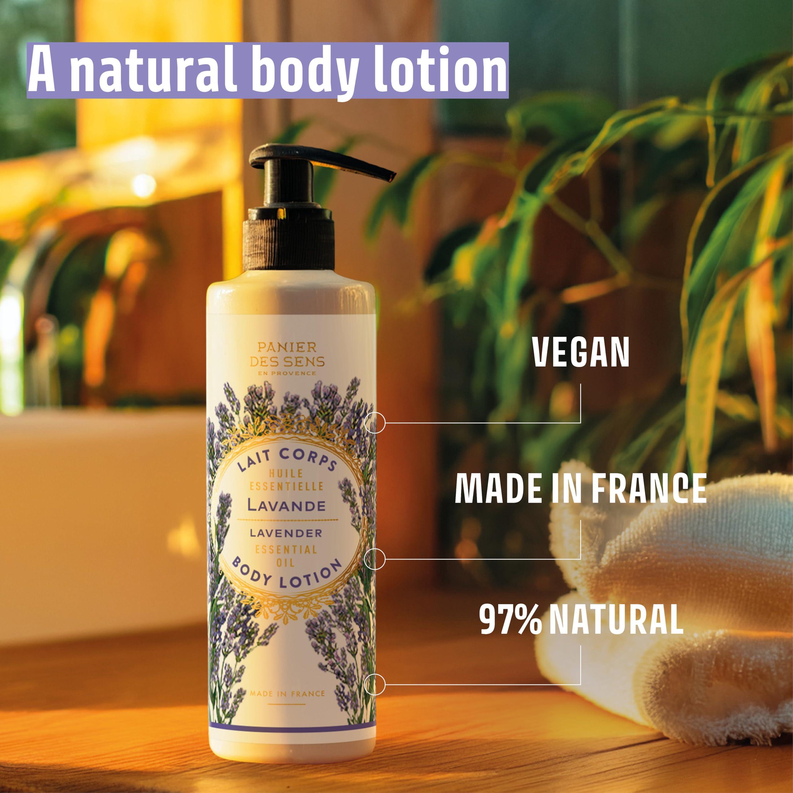 Panier des Sens Panier des Sens - Lavender Body Lotion for Dry Skin - Hydrating Body Cream for Women - Nourishing Fluid Body Moisturizer with Shea Butter & Olive Oil - 97% Natural Ingredients Body Care - 8.45 Floz