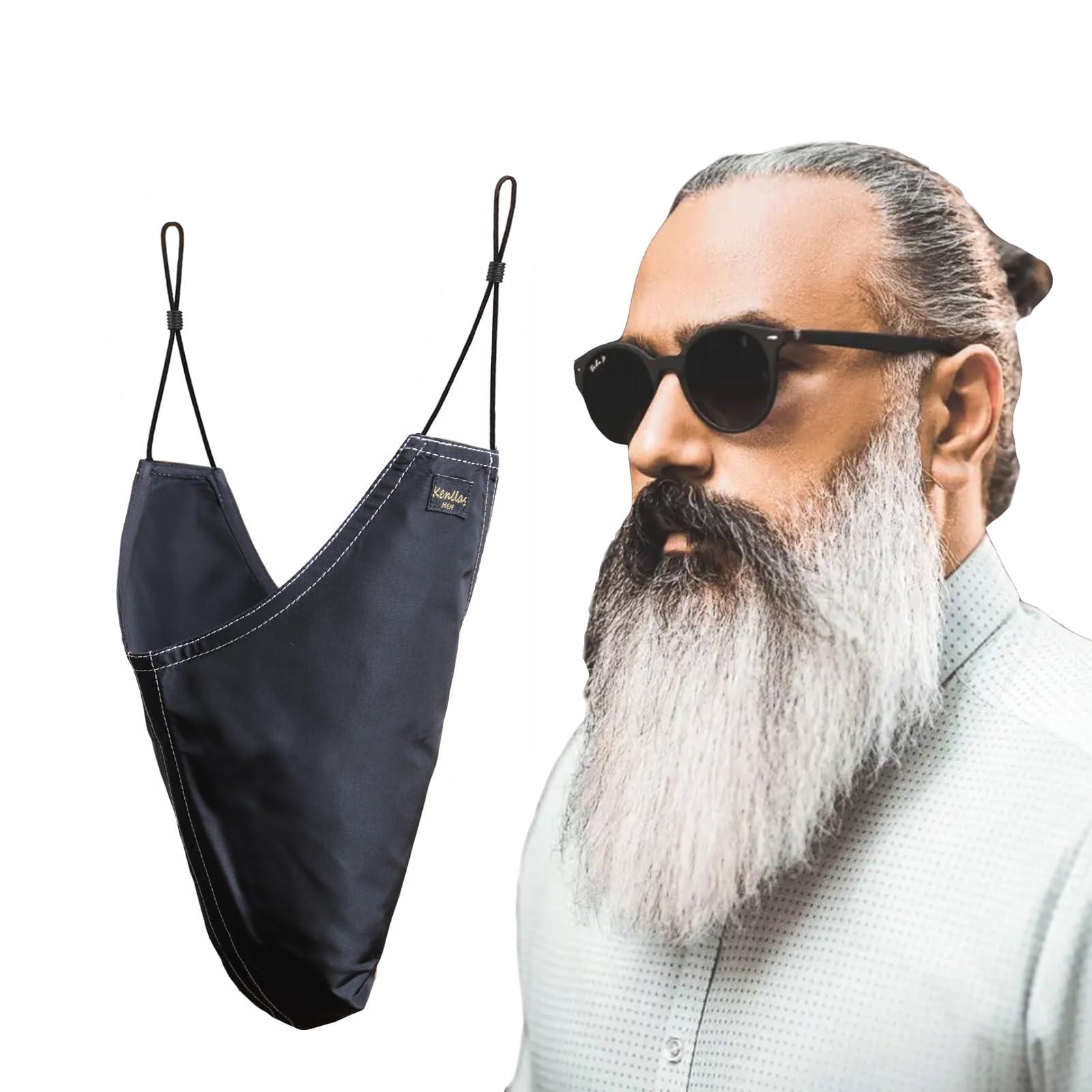 Kenllas Kenllas Beard Bandana - Large Adjustable Beard Bonnet for Men (Waterproof Big)