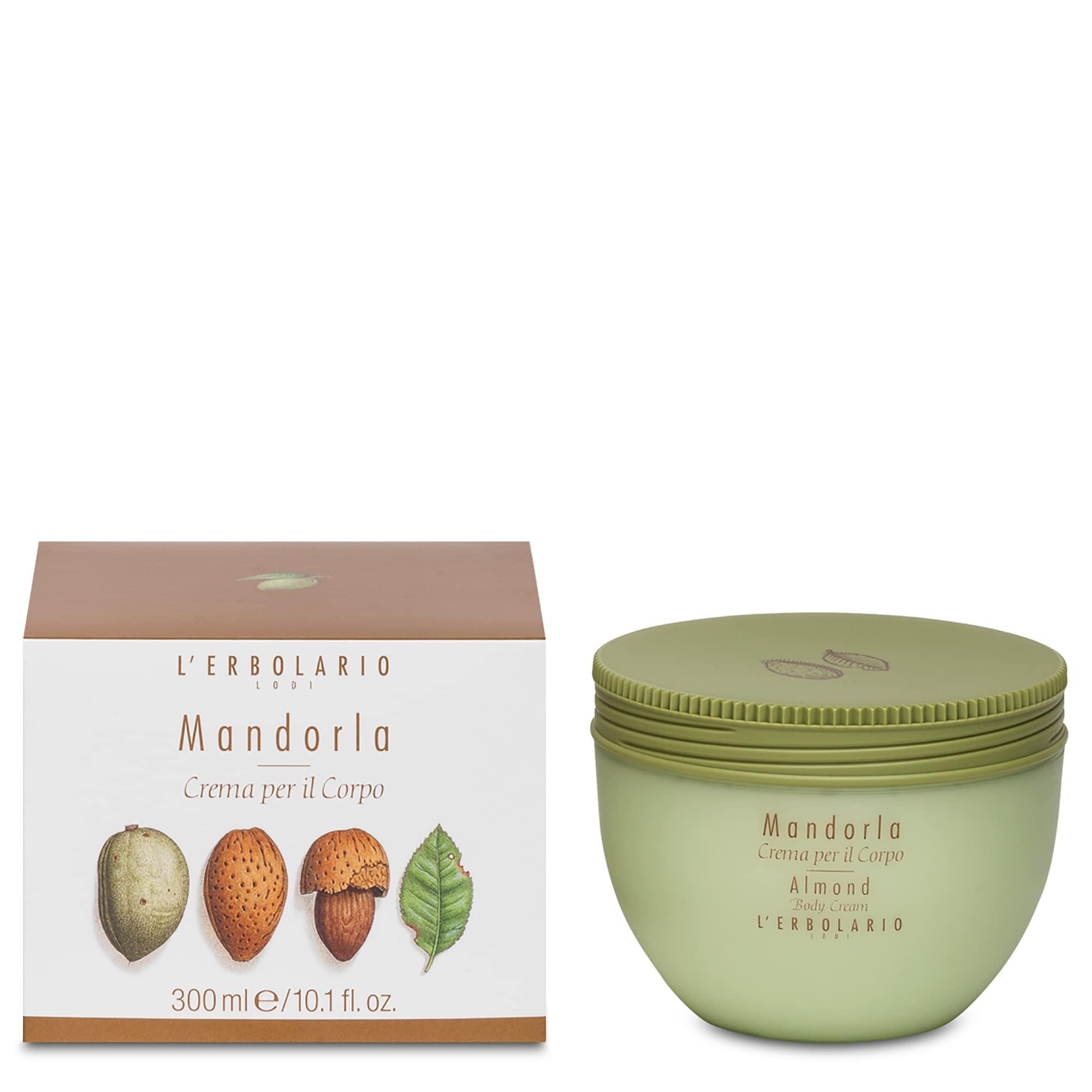 L'Erbolario L'Erbolario Almond Body Cream - Hydrating Body Cream with Almond, Shea Butter, and Cocoa Butter - Nourishing Skin Care - Cocoa Almond Scent - 10.1 oz