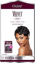 Outre Outre Velvet Lace Front Fixie Short Length Wavy Style Remi Human Hair Wigs - FINGER WAVE (51)