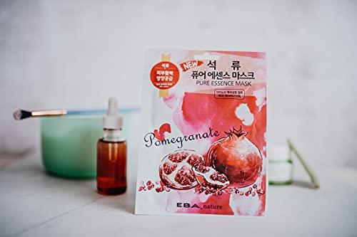 Eba nature Eba nature 100 pcs Pure Essence Facial Mask Sheet of (10 Types x 10 pcs), Korean Face Mask Sheets for Skincare, Cleansing, Moisturizing, relaxing, Elasticity