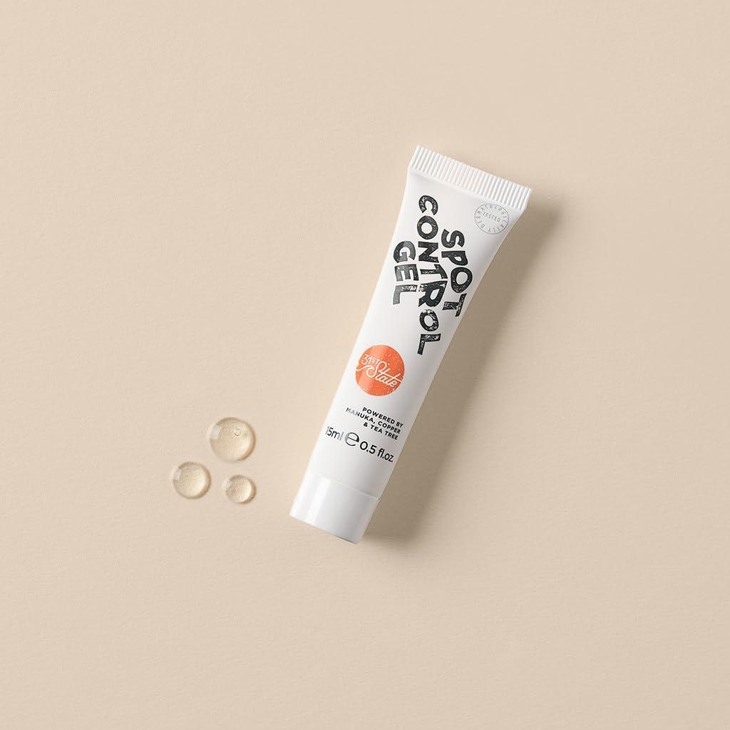 31st State 31st State Skincare Grooming Gift Set - Core Four Foaming Face Wash (150ml), 2-IN-1 Hair & Body Wash (150ml), Overnight Clearing Pads (50 Pads) & Aluminum Free Roll-On Deodorant (50ml), White