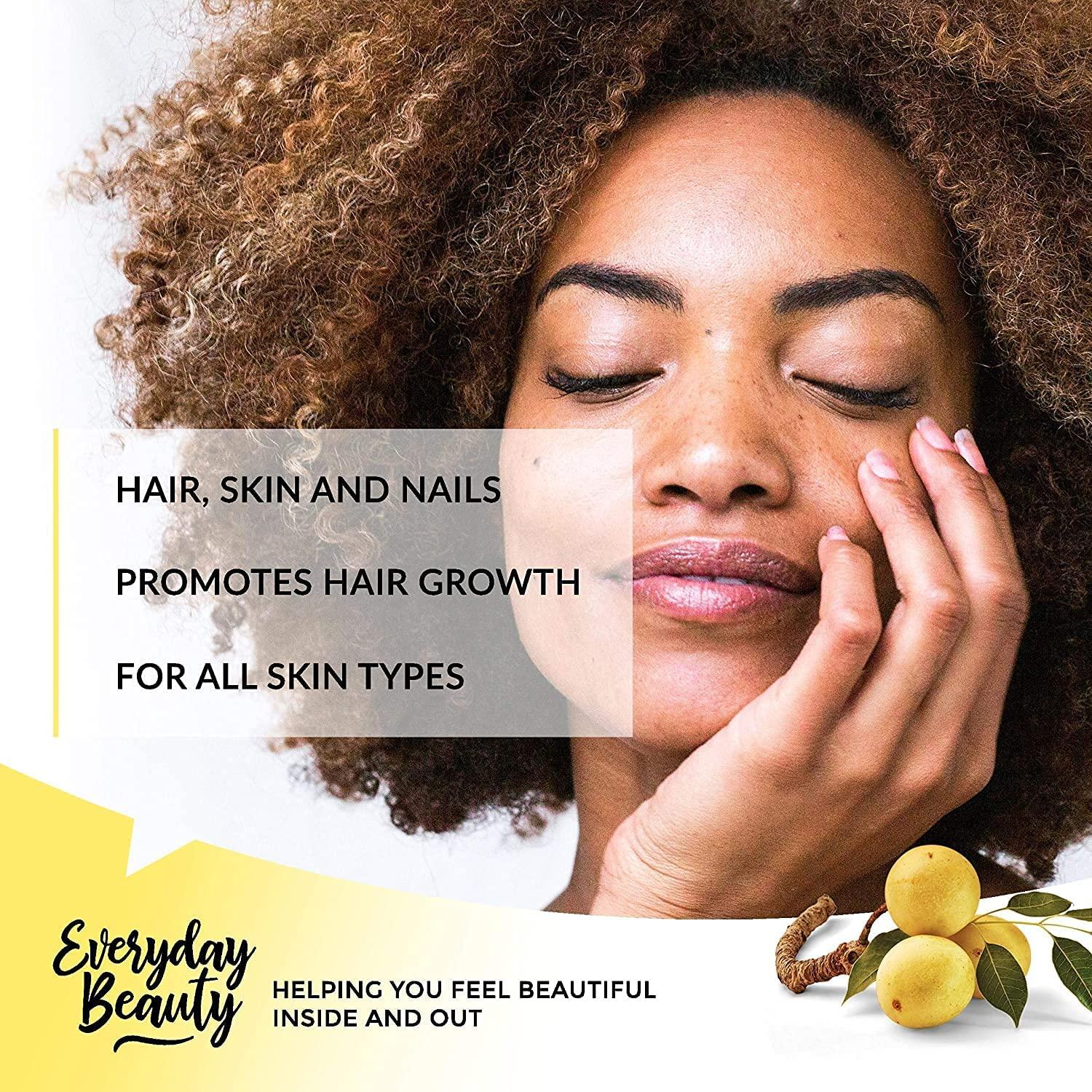 Everyday Beauty Helping You Feel Beautiful Inside Marula Oil - 100% Pure Extra Virgin Unrefined Luxury Facial Oil 16oz - Cold Pressed & All Natural for Face, Skin and Hair - DIY Cosmetics - Premium Quality Bulk Price