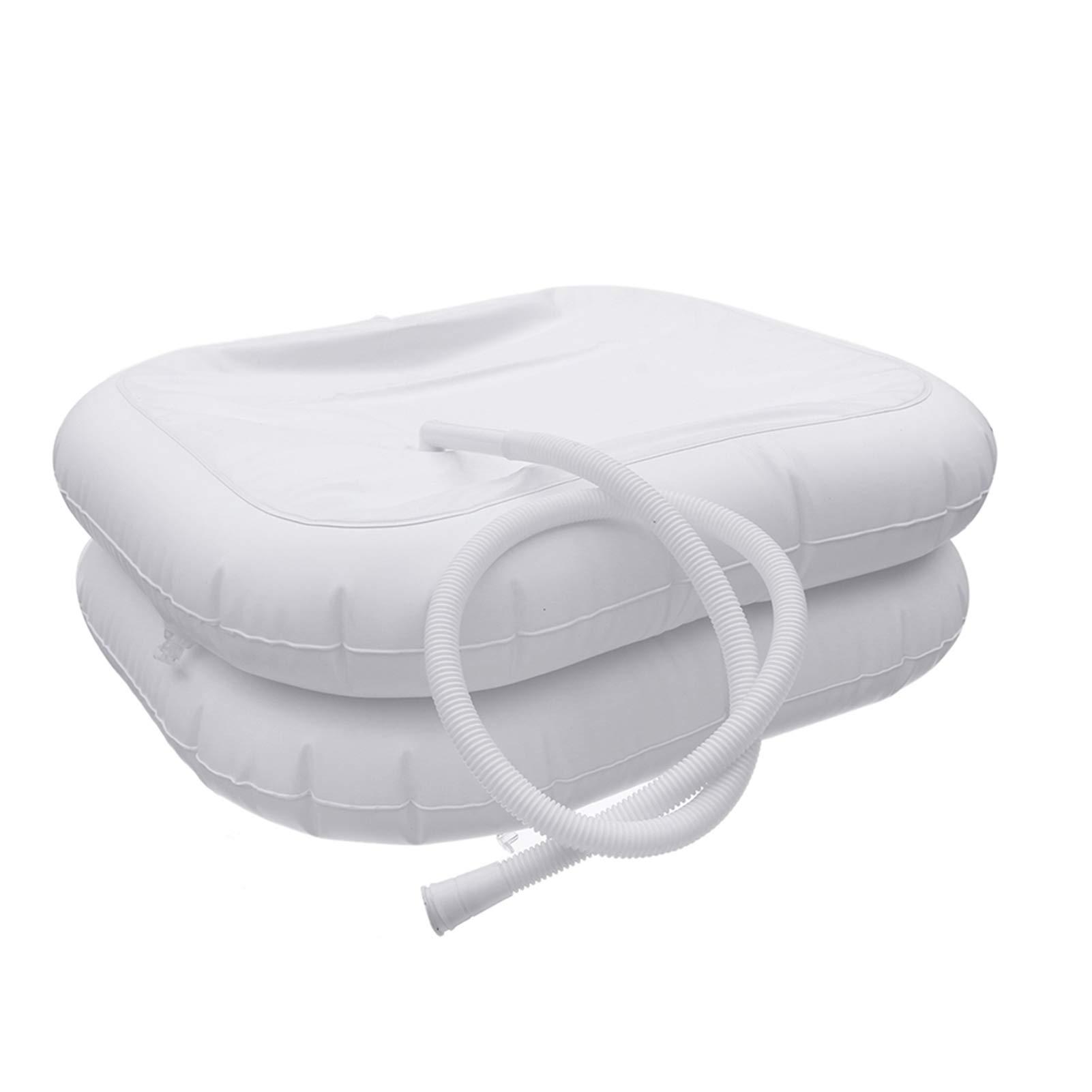 LIUsj JUNST Inflatable Sink Wash Basin Inflatable Shampoo Basin Tub Portable Hair Washing Bowl with Pillow for The Elderly, Disabled, Bedridden and Handicapped in Bed Washing Hair