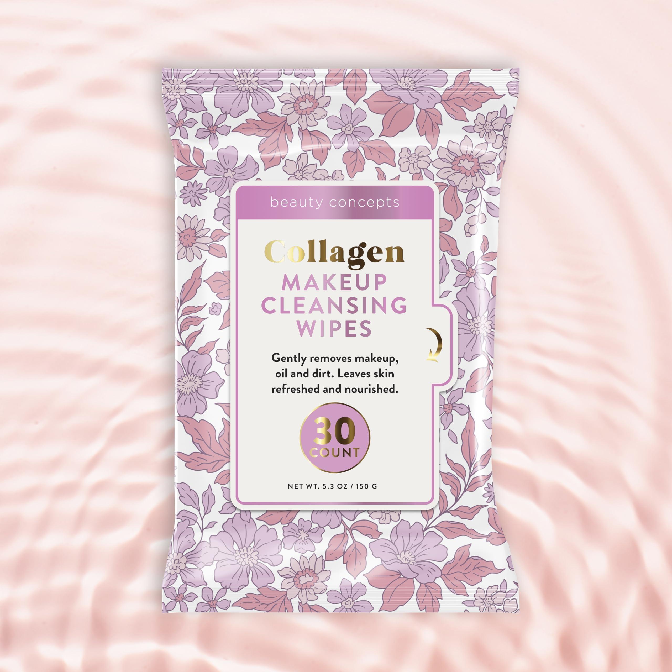 B.C BEAUTY CONCEPTS Beauty Concepts Facial Wipe Set - Packs of Face Wipes, Makeup Removing Wipes, Vitamin C, Collagen, Rosehip, & Coconut