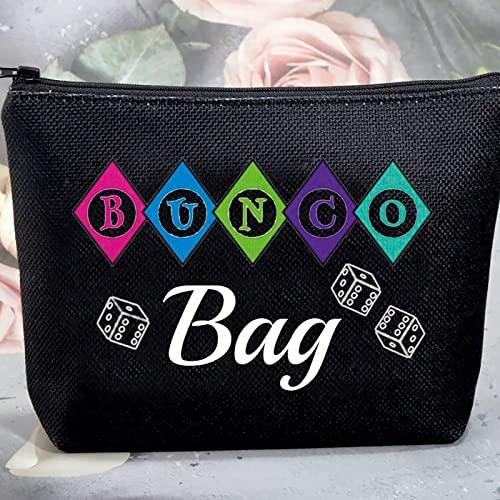 G2TUP G2TUP Bunco Game Night Funny Bunco Gifts for Women Accessory Pouch Bunco Bag Dice Game Gift Idea (bunco dice bag Black)