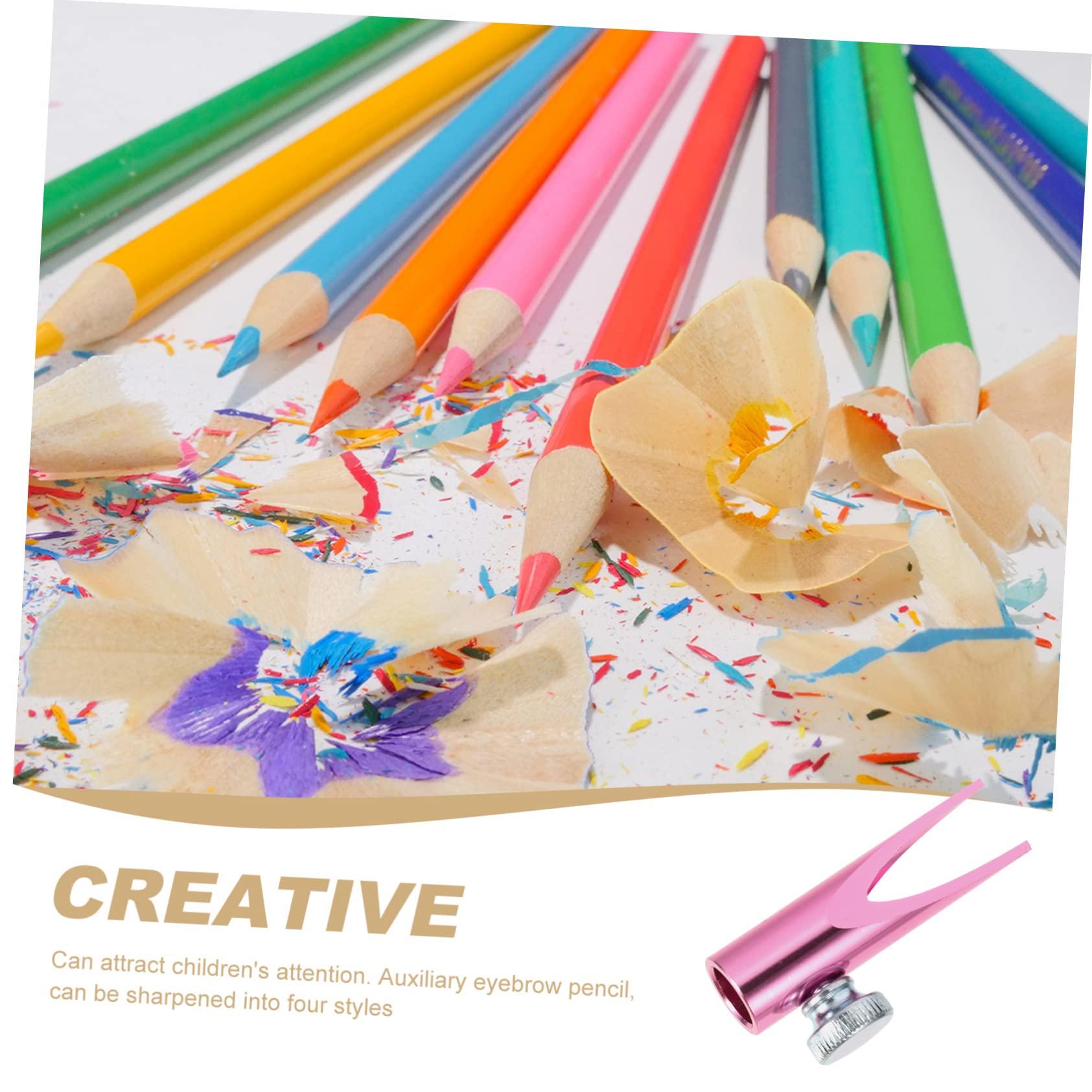 Ipetboom Ipetboom 2pcs Eyebrow Sharpening Tool Brow Pencil Mini Pencils Pencil Sharpener Make up Sharpeners Gel Lip Sharpener Jumbo Eye Pencil Magnesium Pencil Sharpener Hand Aluminum Alloy Pink