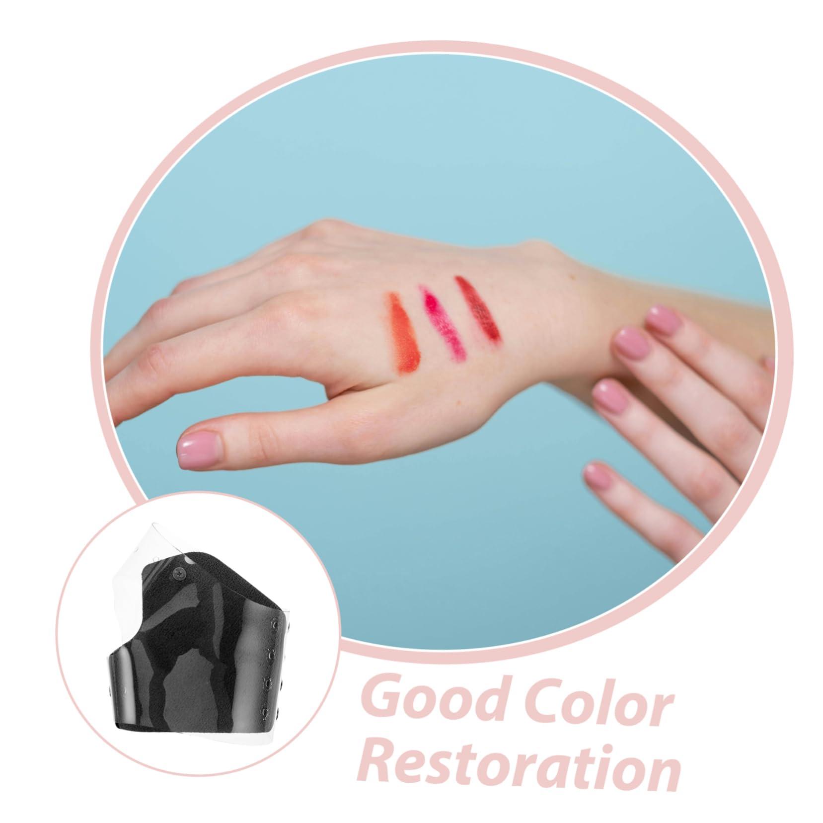 Didiseaon Didiseaon Makeup Palette Gloves for Nail Tech Nail Pallet for Nail Art Makeup Tools Makeup Brishes Makeup Mixing Palette Blending Plate Makeup Small Makeup Mixing Tray Makeup Plate Black Pu