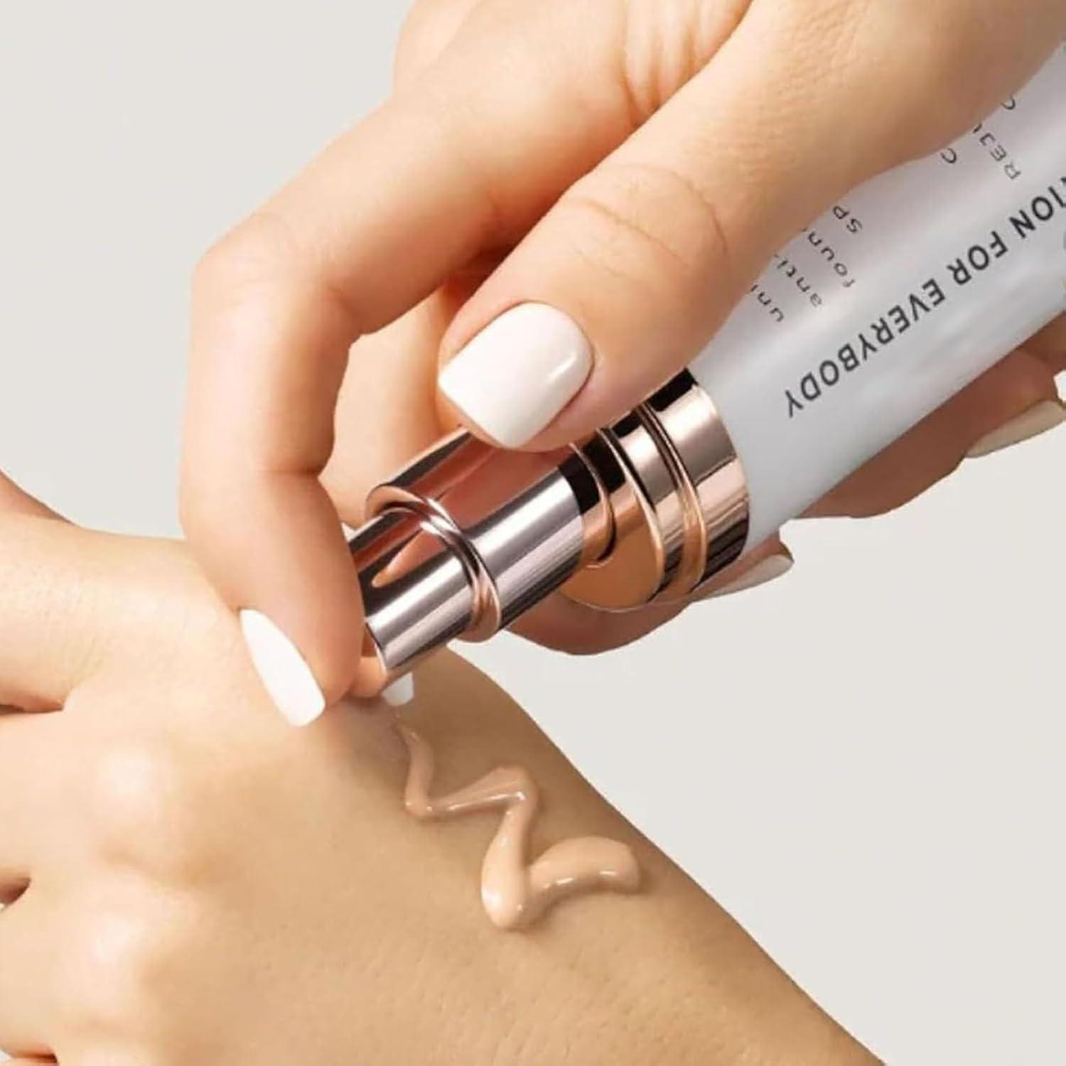 WAKIWI Anti Aging Foundation, Anti Aging Makeup, Universal Tint, Waterproof And Sweat-Proof, Age Defying Serum, Light Sheer Coverage Tinted Face Sunscreen (3Pcs)