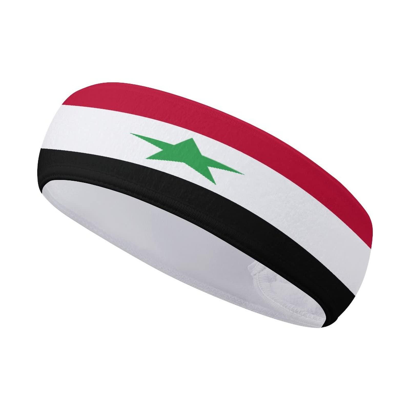 MAIPHUONGANH MAIPHUONGANH Syrian Flag Sports Turban,Headband High Bullet Headwear Wristband Hair Accessories Print Headscarf