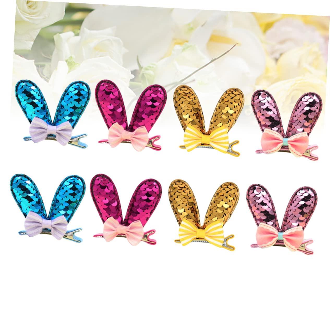 Didiseaon Didiseaon 8 Pcs Infant Hair Accessories Bows for Presents Rabbit Ear Hair Clips Toddler Barrettes Kids Hair Clips for Girls Hair Clip for Kids Cartoon Clip Miss