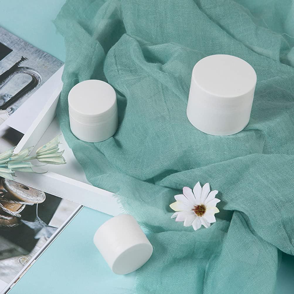 Uonlytech Uonlytech 10pcs Cosmetic Bottle Lotion Bottle Matte Cream Jar Skin Care Sample Jar Plastic Container Jar Lotion Packaging Bottle Sample Containers Travel White Frosted Transparent Tank Pp