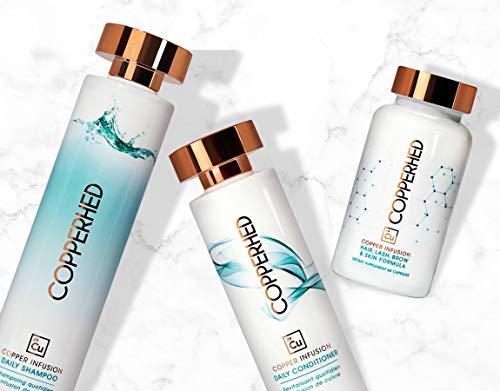 Copperhed Copper Infusion Hair, Lash, Brow & Skin Supplements (60 Count) - Anti-Aging - Delay Gray Hair - Preserve Color Pigmentation - Promote Healthy Hair Growth - Improve Collagen Production