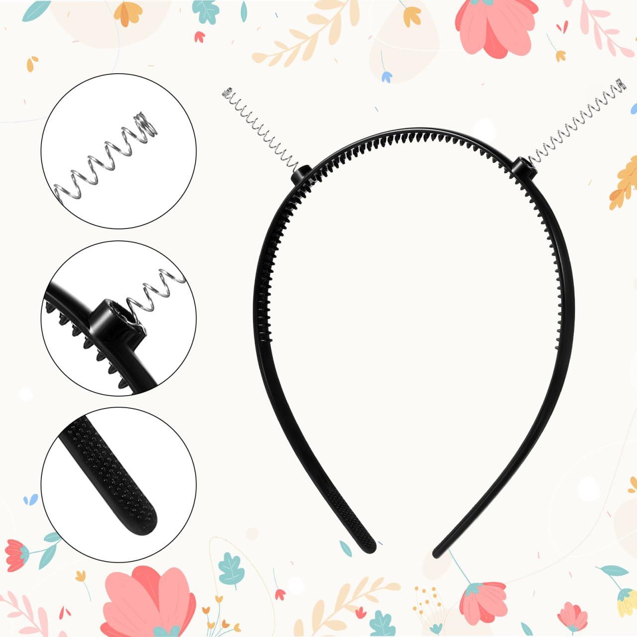 Didiseaon Didiseaon 6pcs Alien Antenna Headband Martian Alien Head Boppers Black Spring Hairband DIY Teeth Comb Headband Hair Band Making Craft Supplies