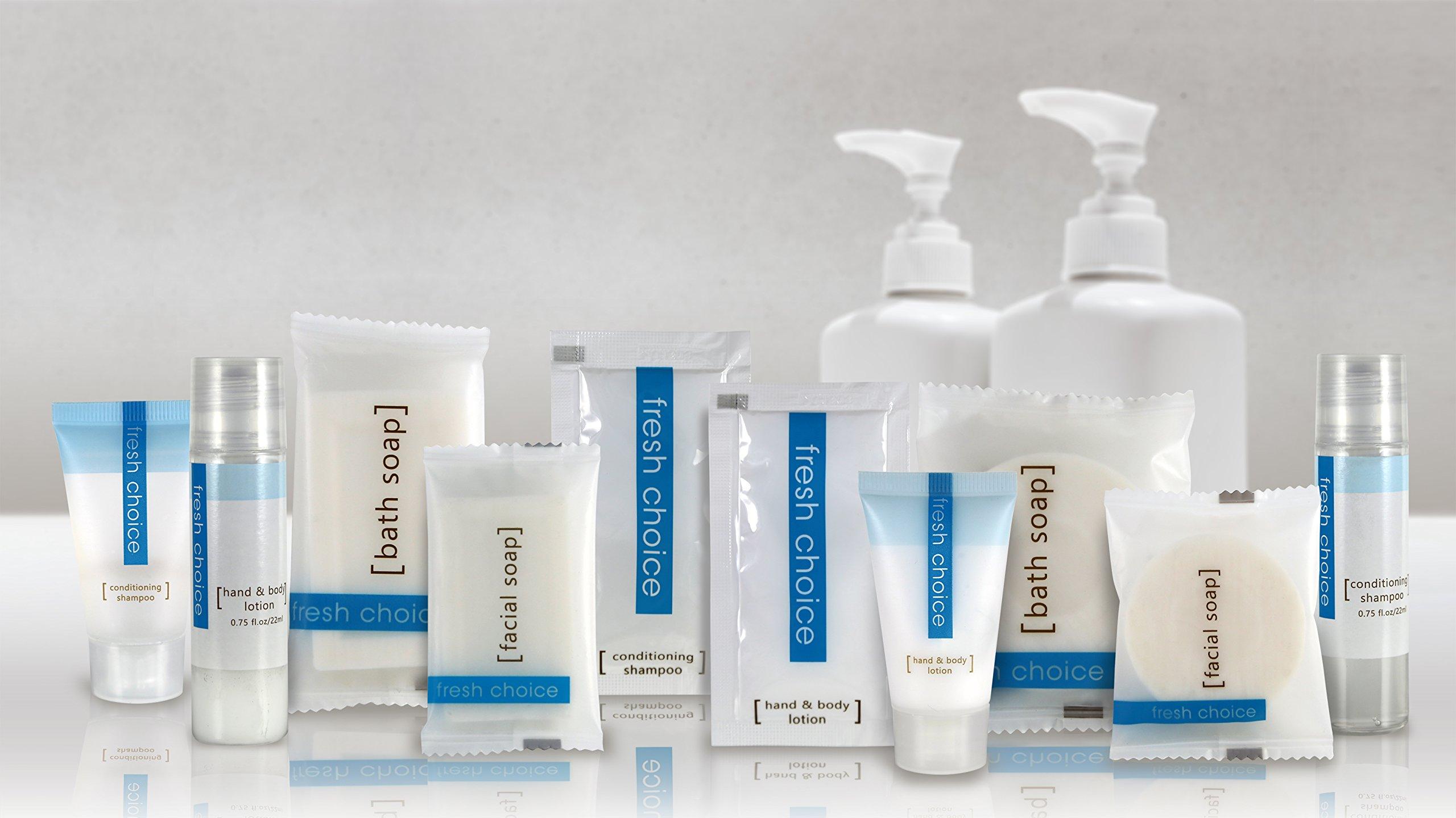 Fresh Choice Fresh Choice |0.85 OZ|50Pack| Bulk Hotel Soap|Individually Wrapped Travel Bars|Mini Trial size Toiletries| Motel Guest Bathroom Vacation Rentals Hospitality