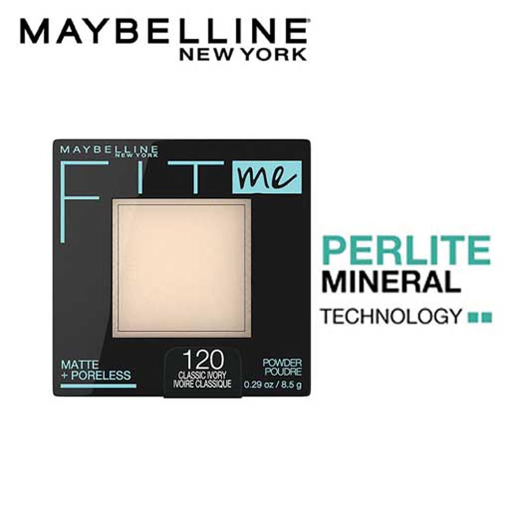MAYBELLINE Maybelline Fit Me Matte + Poreless Pressed Face Powder Classic Ivory 1 Count & Fit Me Blush Nude 1 Count Bundle