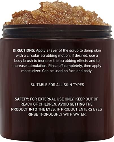 Brooklyn Botany Brooklyn Botany Brown Sugar Body Scrub - Moisturizing and Exfoliating Body, Face, Hand, Foot Scrub - Fights Acne, Fine Lines & Wrinkles, Great Gifts For Women & Men - 10 oz