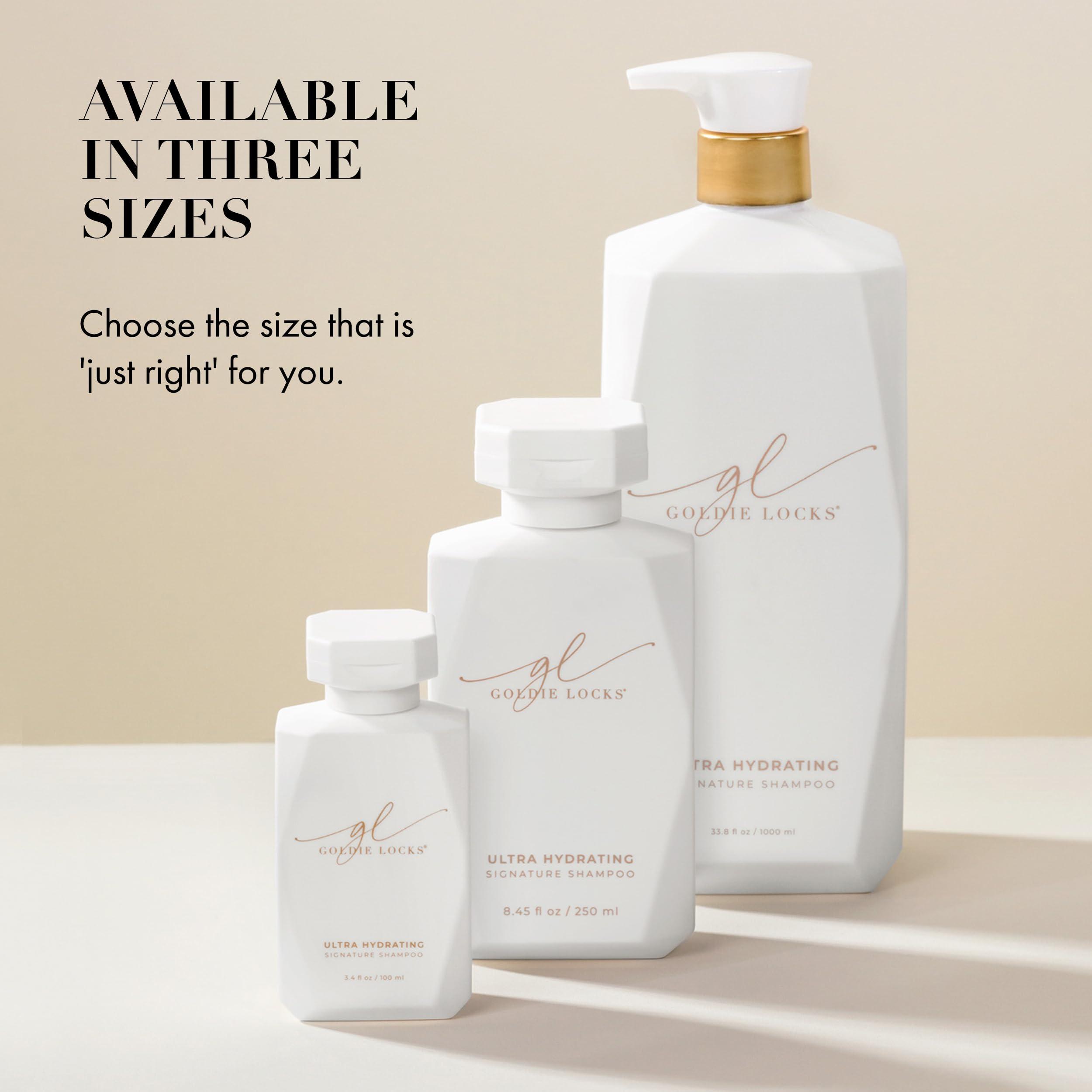 Goldie Locks Goldie Locks Ultra Hydrating Signature Shampoo, Safe for Hair Extensions & Colored Hair, Maintains Texture & Shine, Encourages Healthy Hair Growth, Protein-Free, Sulfate-Free, Moisturizing, 33.8 Fl Oz