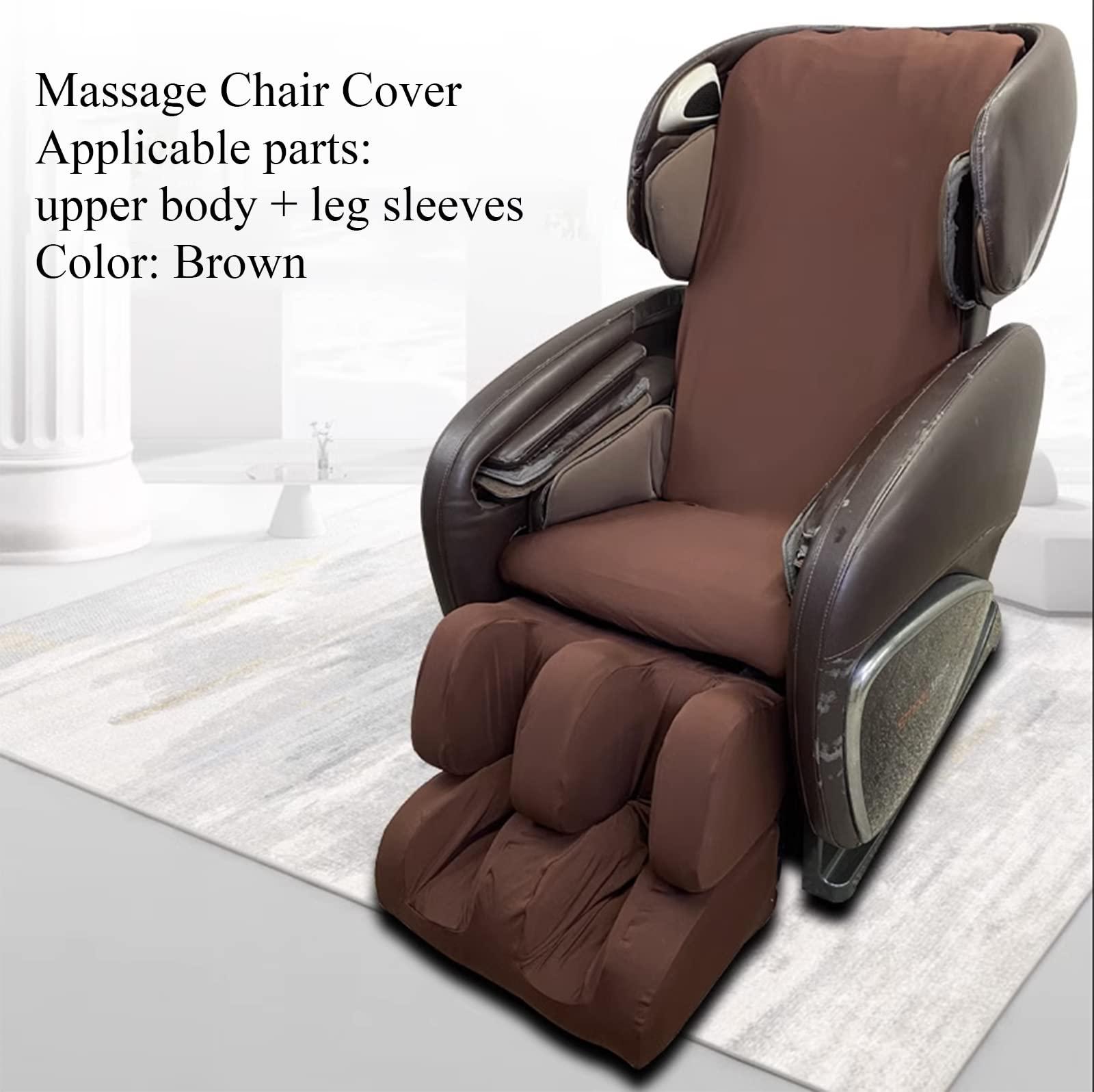 NinthAvenue Basics Full Body Shiatsu Massage Chair Cover, Massage Chair Flexible Protectors Cover, Fit for Most Kinds Massage Chai Removable Shield,Brown,Full Body
