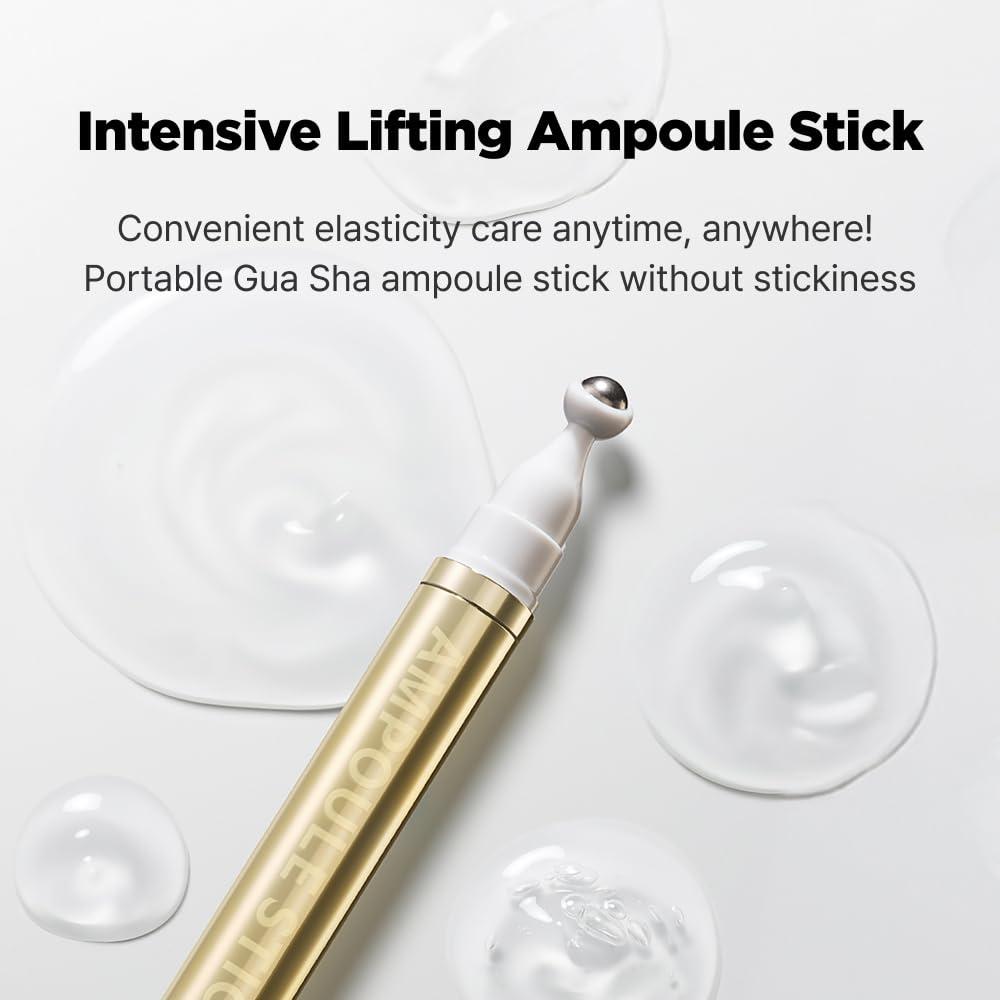 isoi ISOI Intensive Lifting Ampoule Stick 15ml (0.5 fl.oz) | Anti-Aging Wrinkle with Gua Sha Roller | Tighten and Rejuvenate Fine Lines with Bulgarian Rose Oil | Korean Skin Care