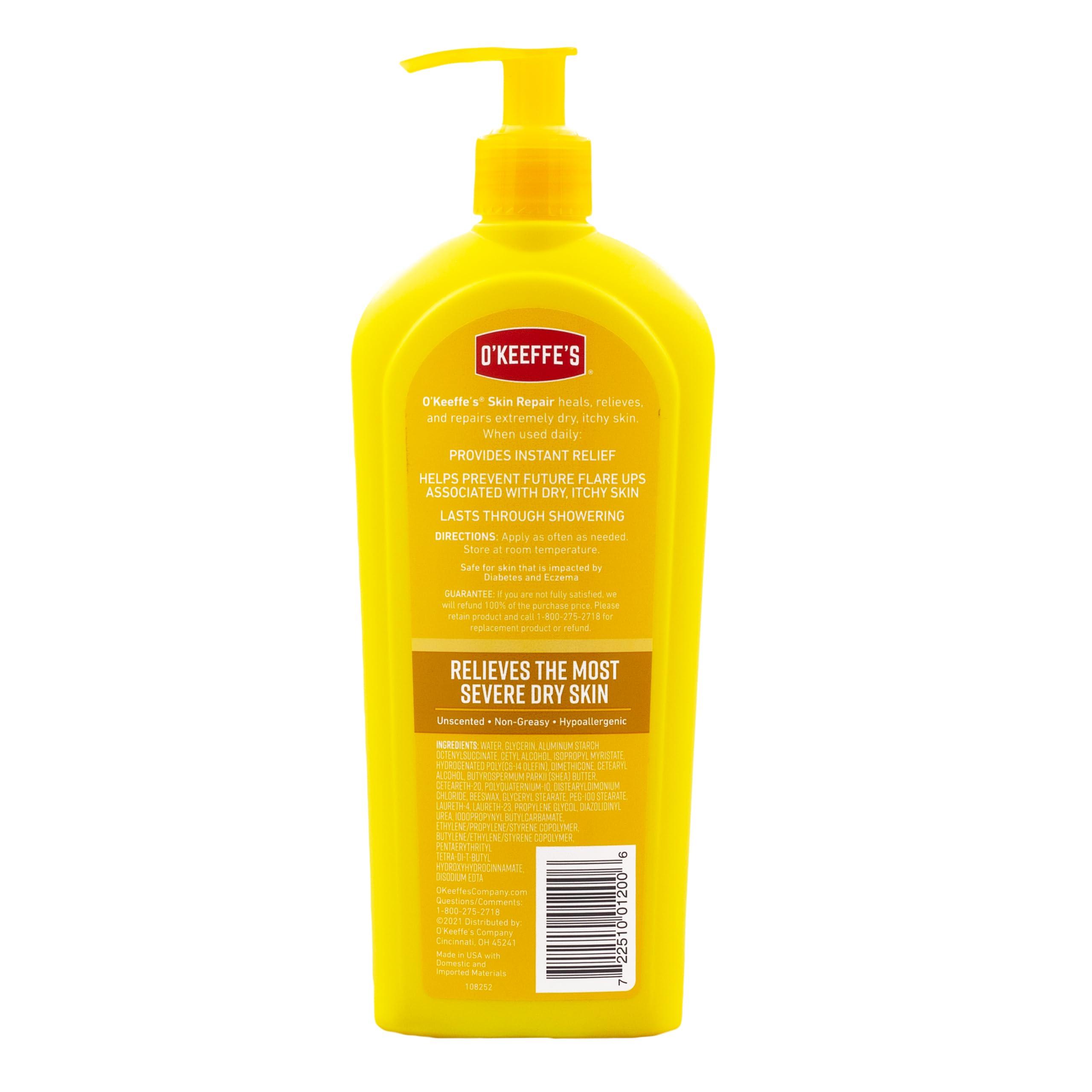 O'Keeffe's O'Keeffe's Skin Repair Body Lotion and Dry Skin Moisturizer, Pump Bottle, 12 ounce, Packaging May Vary