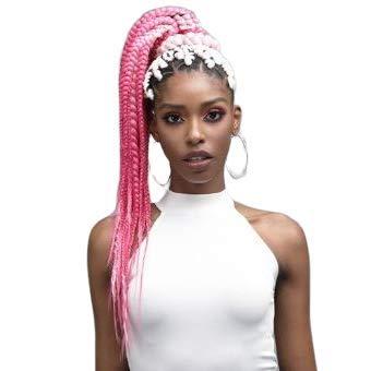 BOBBI BOSS Bobbi Boss Just Braid Pre-feathered Braiding Hair 54" Synthetic Fiber for Twisting Crochet Box Braids Extension (2) - 8 PACK