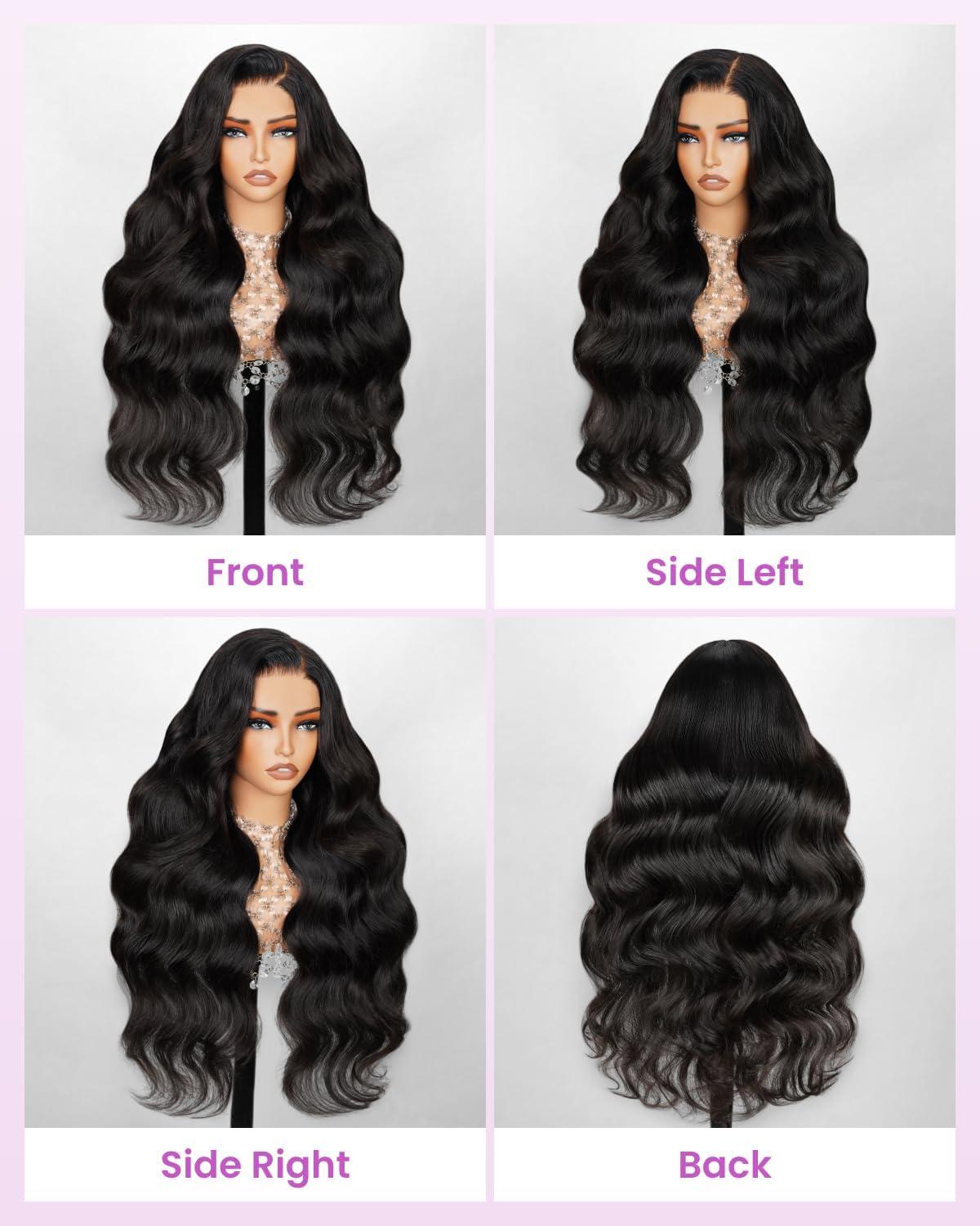 Arabella Arabella Glueless Lace Front Wigs Human Hair 13x4 Tiny Knots Real Pre Bleached Body Wave Wigs Human Hair 210% Density Upgraded Body Wave(20inch, 13x4 Body Wave Wig)