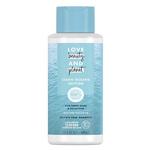 Love Beauty And Planet Love Beauty And Planet Marine Moisture Cleansing Shampoo Clean Oceans Edition Blue Green Algae & Eucalyptus Sulfate Free 13.5 oz