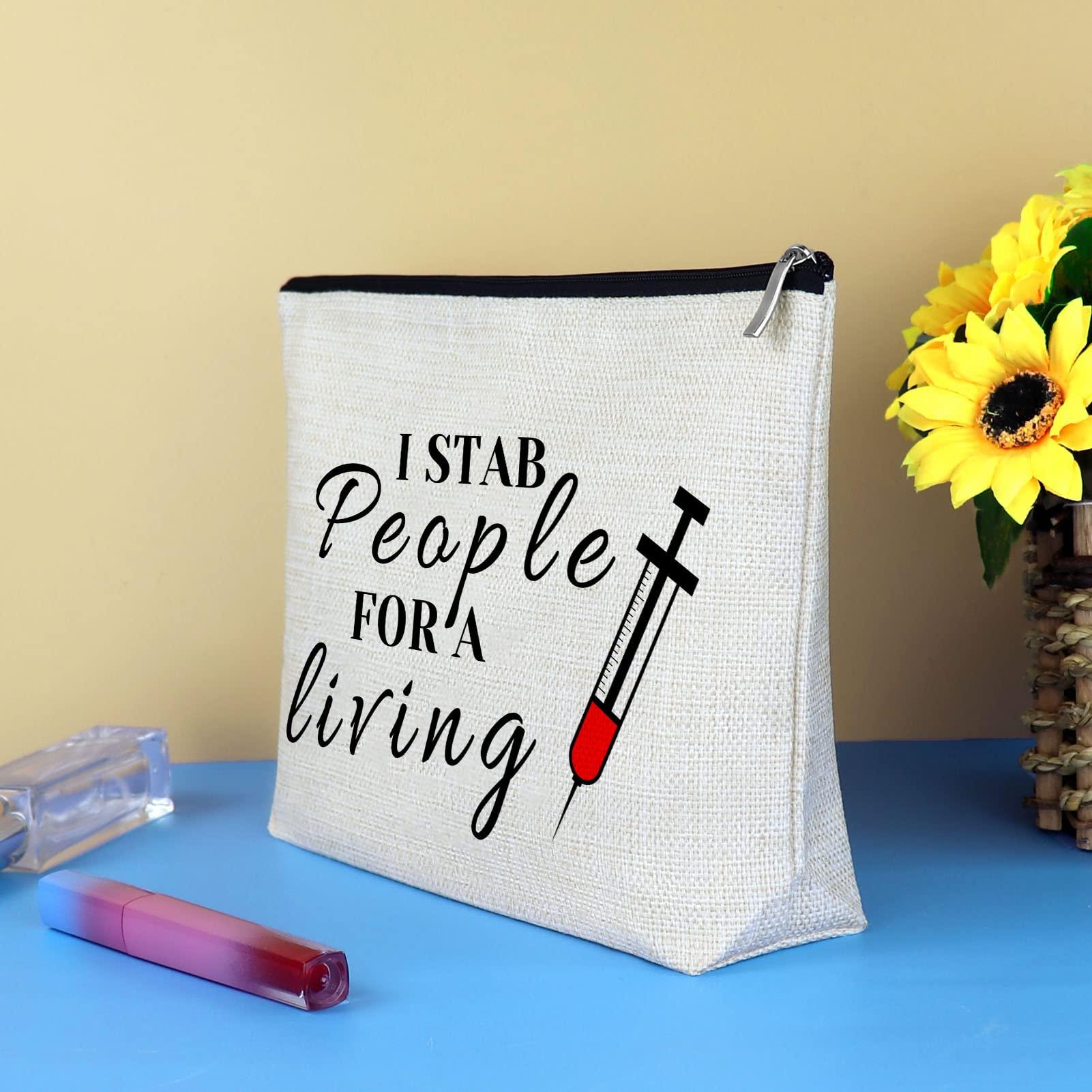 Mikela Funny Nurse Gift Nurse Life Gift Makeup Bag RN Nurses Practitioner Gift Cosmetic Bag Nursing Graduation Gift Nurse Week Day Gift Nurses Appreciation Gift Birthday Gift Travel Toiletry Pouch