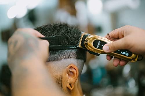 Supreme Trimmer Supreme Trimmer 3-in-1 Barber Bundle | Pro Clipper, T-Shaper Trimmer & Crunch Foil Shaver | Professional Beard Trimmer Mens Hair Clipper Kit | Gold