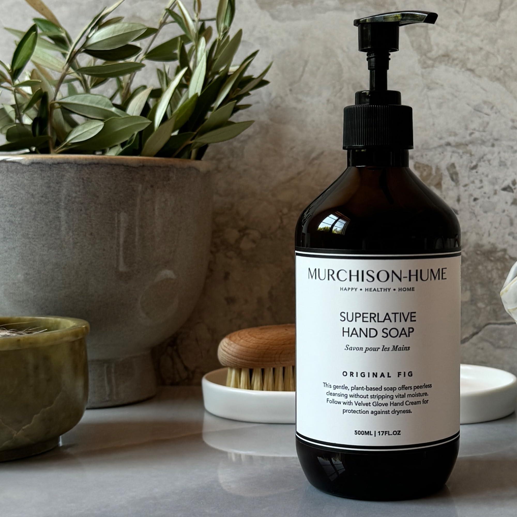 Murchison-Hume Murchison-Hume Luxury Vegan Hand Soap with Pump Dispenser, Moisturizing Hand Wash, SLS, Paraben & Cruelty-Free, 17oz (Original Fig)