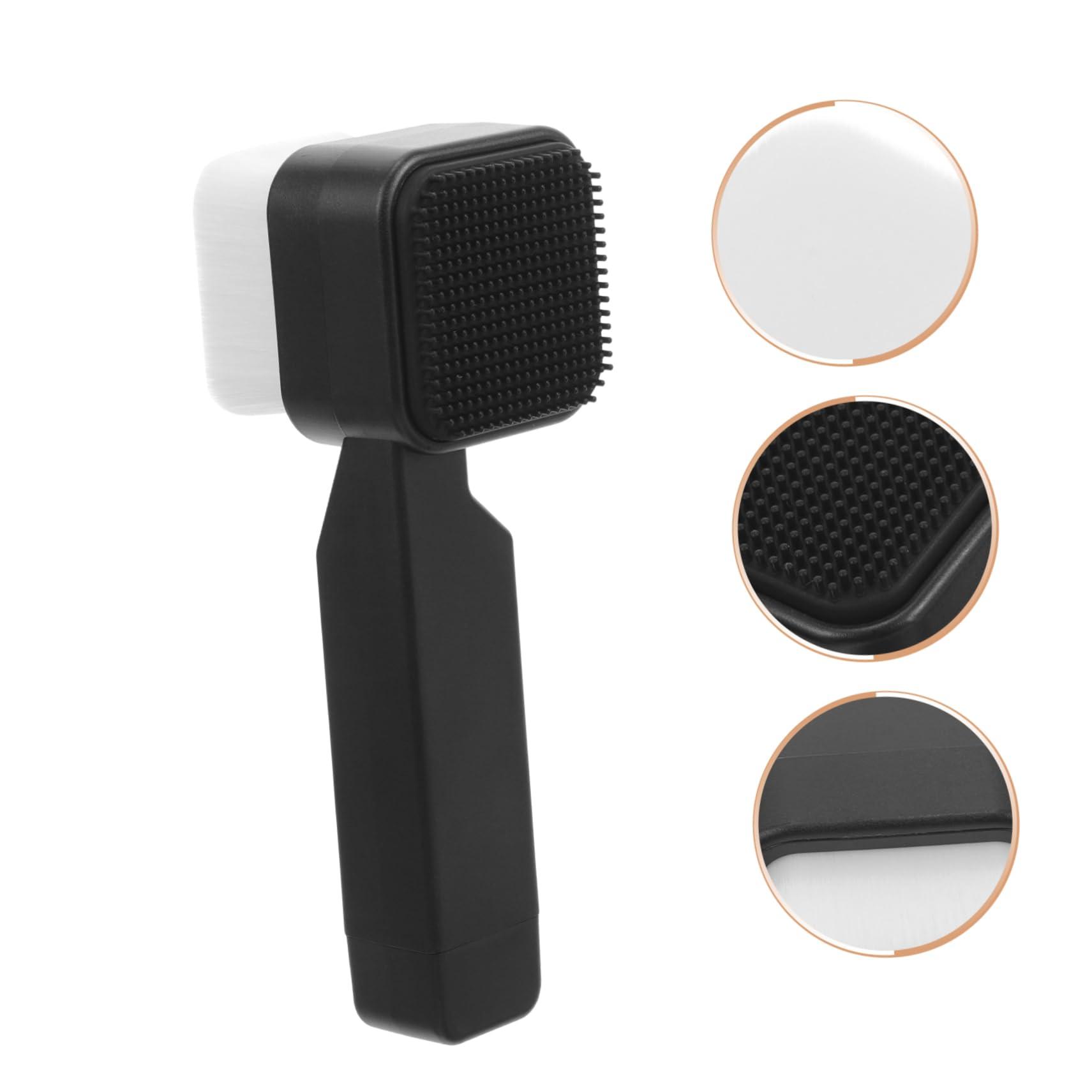 OSOLADY OSOLADY Square Facial Cleansing Brush Face Scrubber Men Face Exfoliator Face Scrub Brush Handheld Facial Brush Facial Scrubber Face Cleansing Brush Exfoliator Face Washer Black
