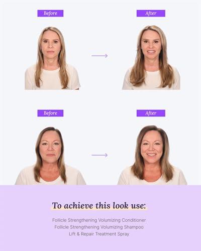 Keranique Keranique Shampoo and Conditioner for Damaged Hair - Anti-Breakage, Damage Control Set for Thinning Hair - Intense Repair, Deep Conditioning, Anti-Hairfall Routine w/Keratin - Great for Colored Hair