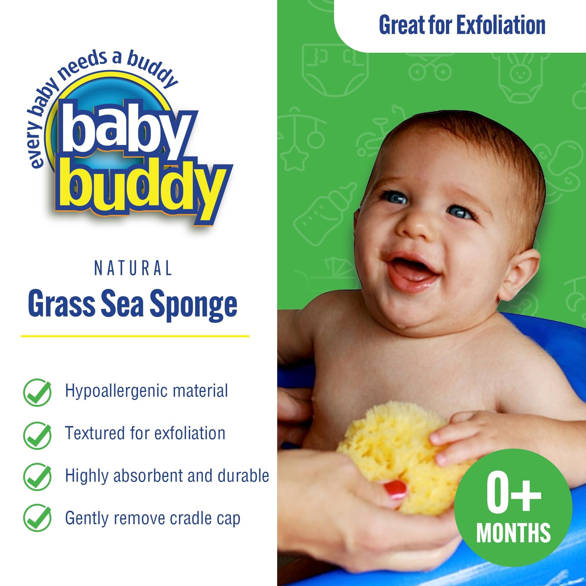 Baby Buddy Baby Buddy Natural Grass Sea Sponge, Newborn Bath Time Essential, Textured for Exfoliation, Hypoallergenic, 1 Count