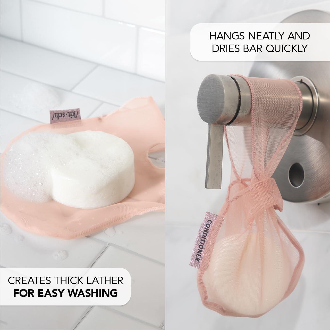 Kitsch Kitsch Bar Soap Saver Bag  Recycled Mesh Beauty Bar Pouch for Body Wash, Conditioner & Shampoo Bars, Holder to Preserve Soap, Eco-Friendly, Patented Bag  Terracotta