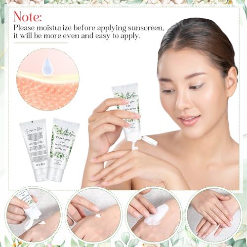Dansib Dansib 12 Pcs Mini Sunscreen Bulk for Summer SPF 30 Water Resistant Sunscreen Lotion Bulk for Thank You Gifts Wedding Bridal Shower Favors Travel for Wedding Party (Eucalyptus)