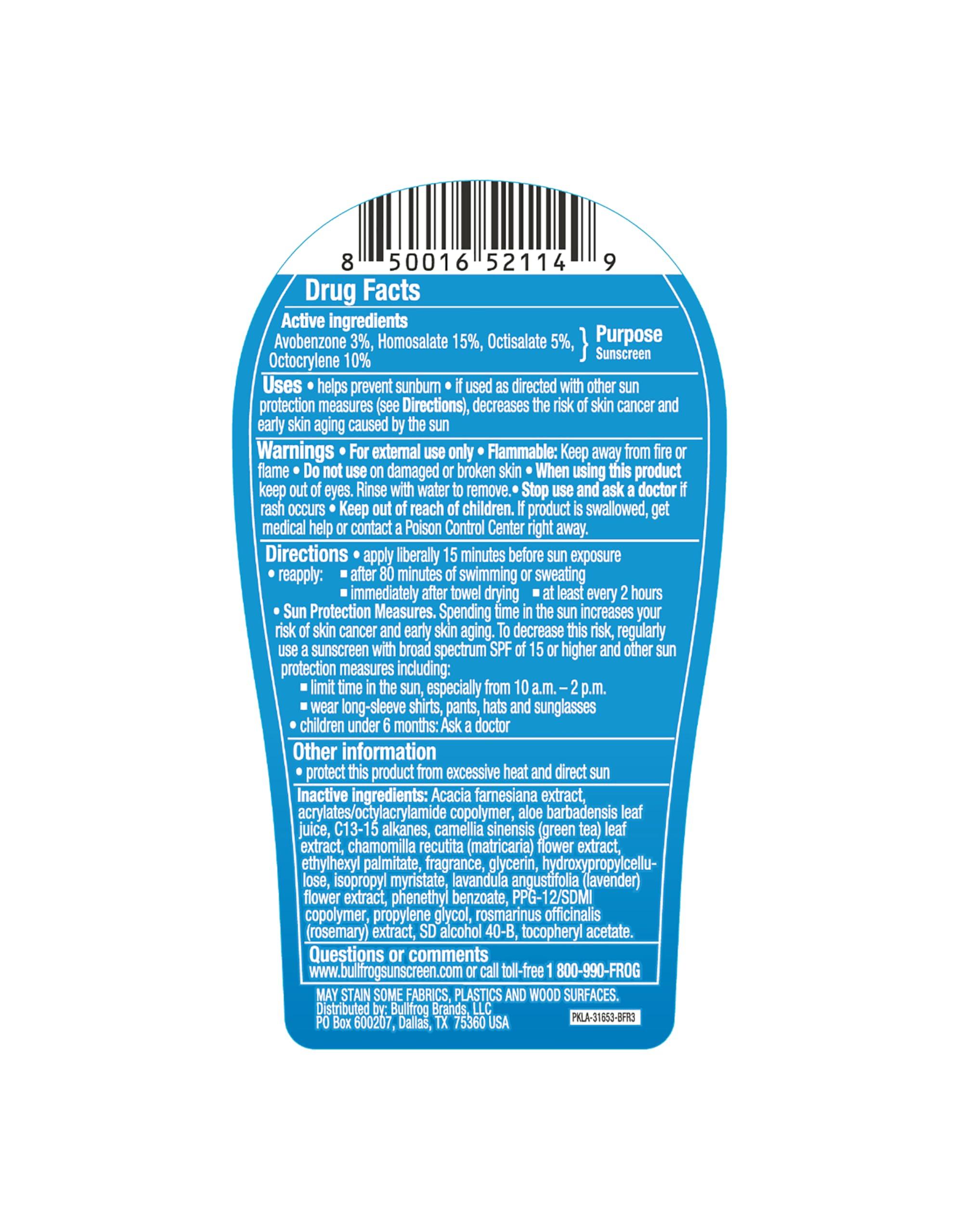 BullFrog Bullfrog Quik Gel Sunscreen SPF 50 | Oxybenzone & Octinoxate Free | Broad Spectrum Moisturizing UVA/UVB, 5oz…